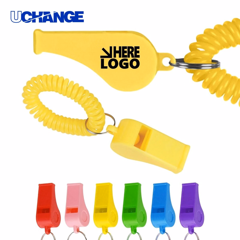 Safety Whistle Keychain with Coil