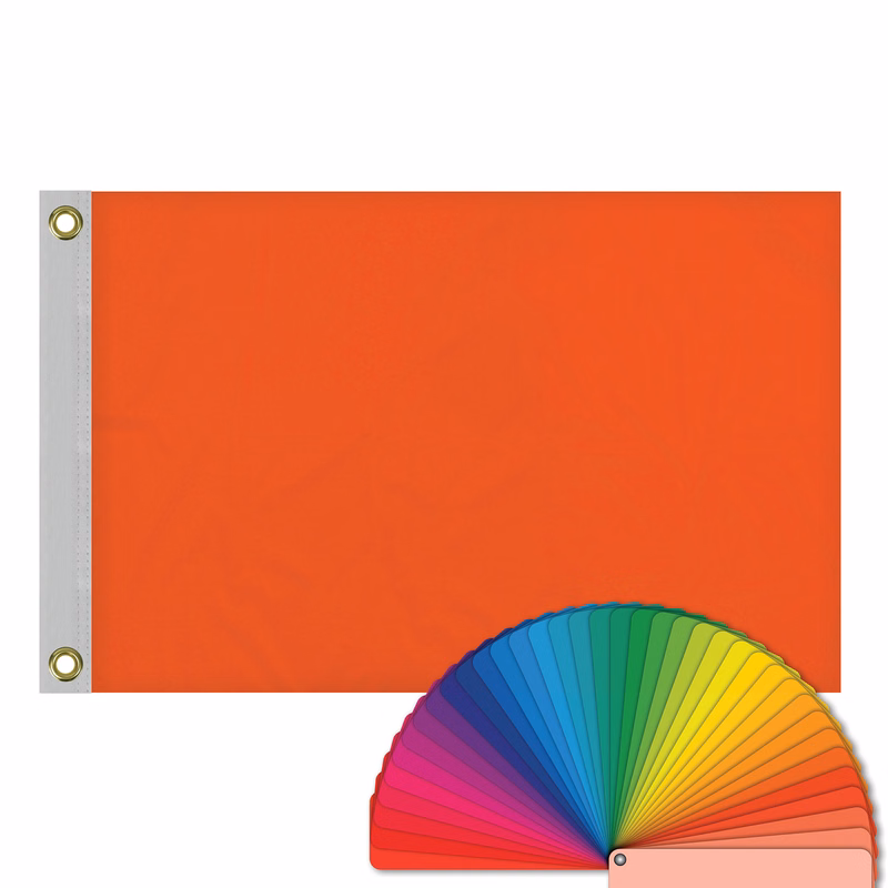 2' x 3' Solid Color Flags with Heading & Grommets