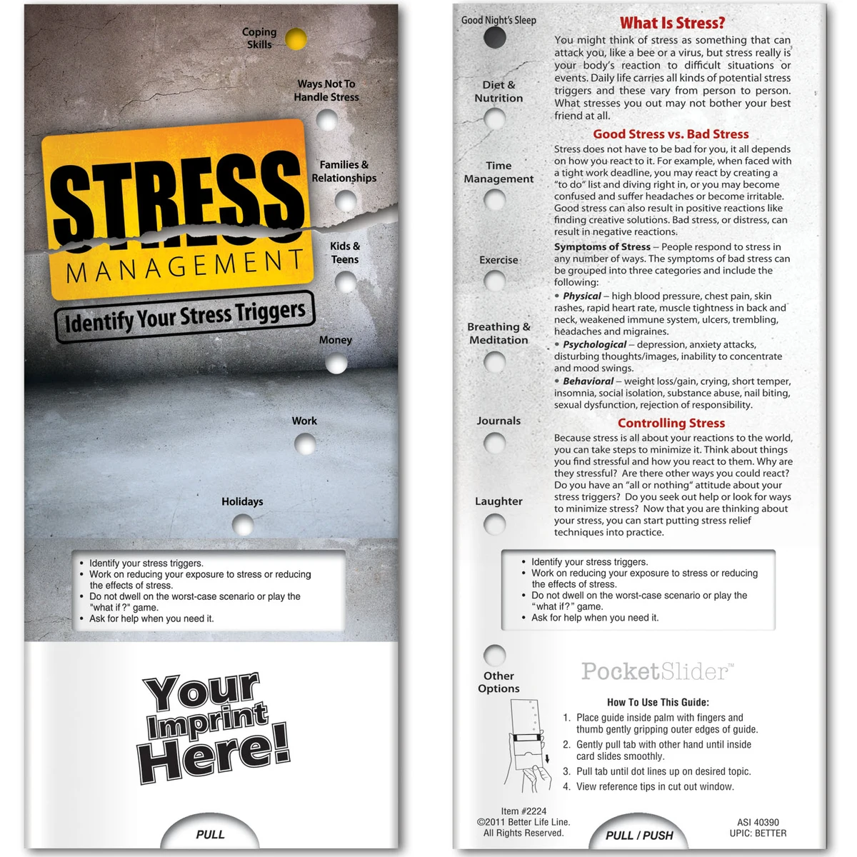 Pocket Slider - Stress Management: Identify Your Stress Triggers 1