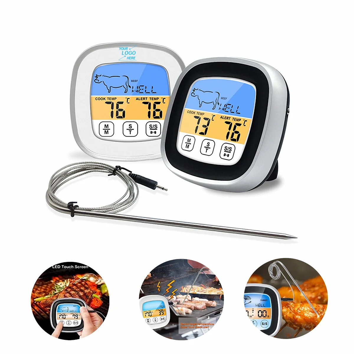 Digital Touchscreen Meat Thermometer for Cooking and Grilling 1
