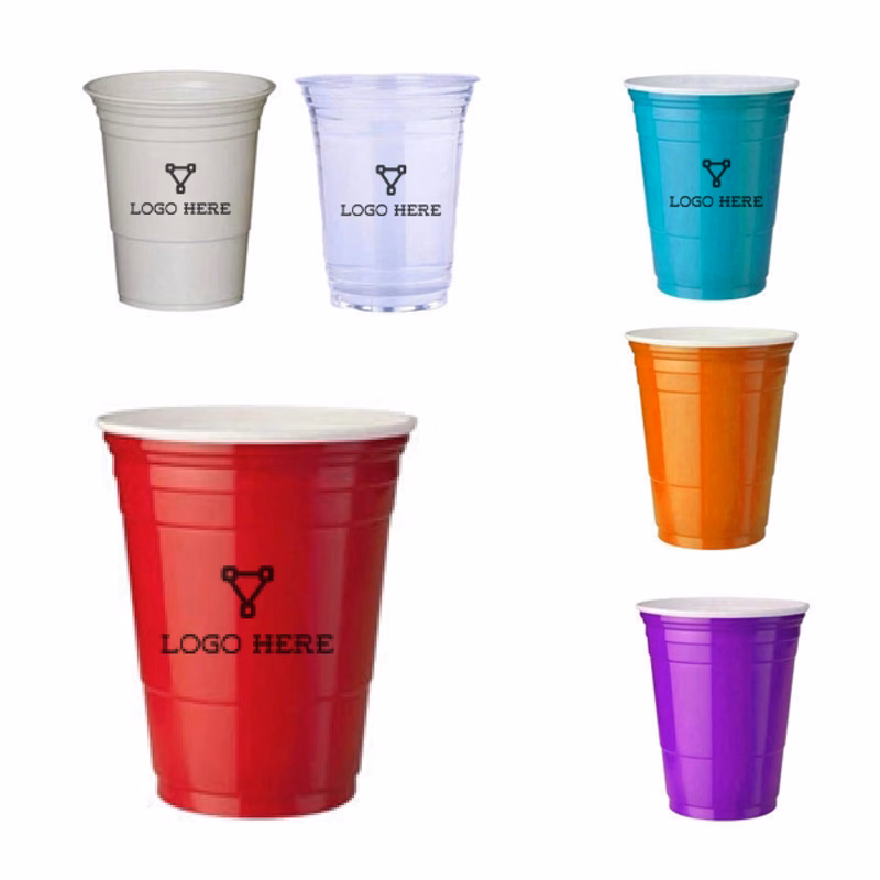MOQ 100 16 OZ Durable Plastic Cups for Events