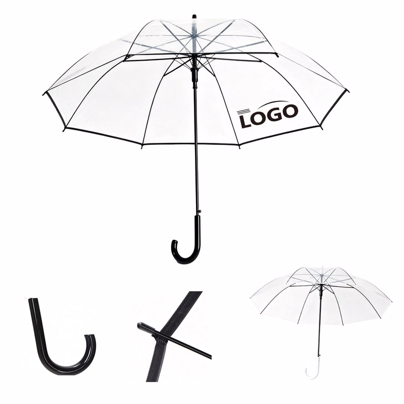 8 Rib Transparent Umbrella