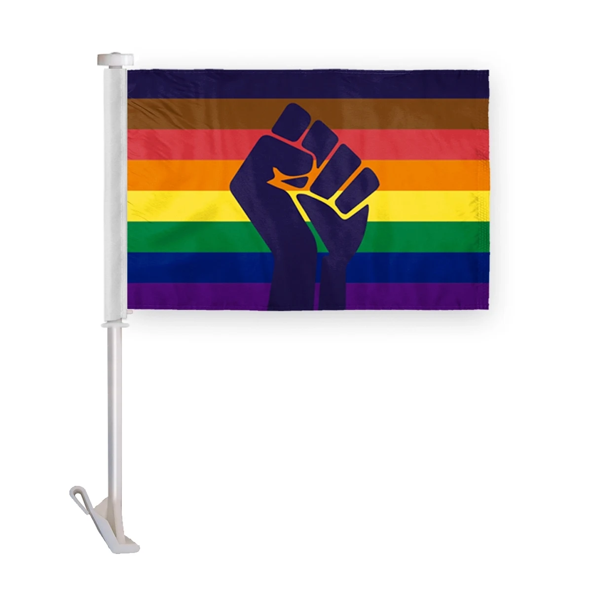 10.5" x 15 " POC with fist Premium Car Flag 1