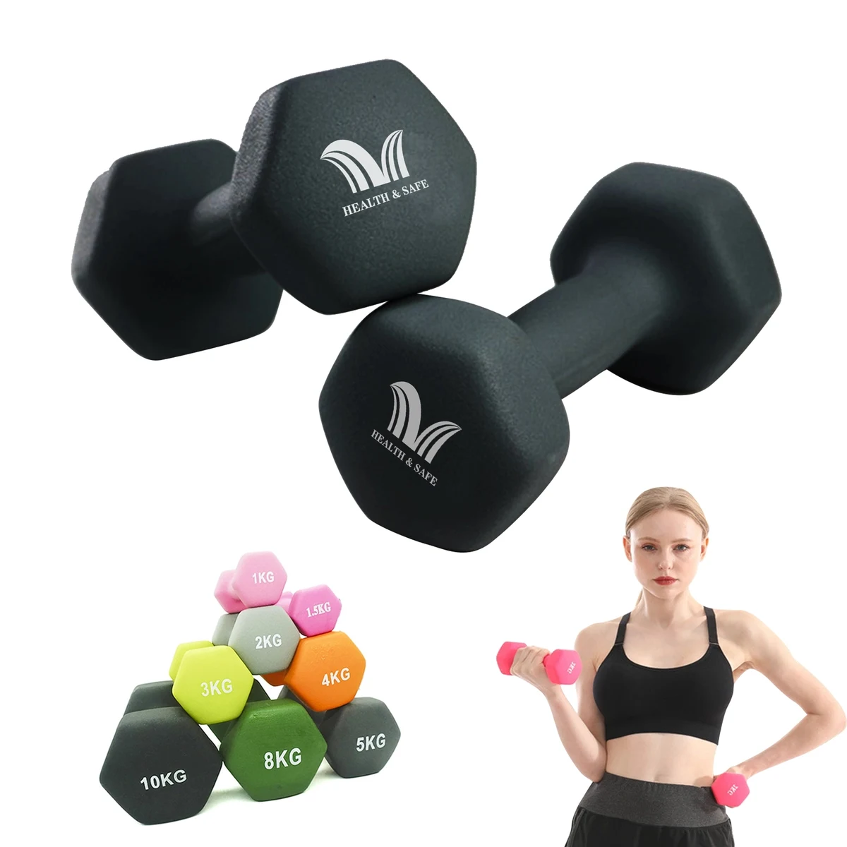 Basics Neoprene Dumbbells Weights 1