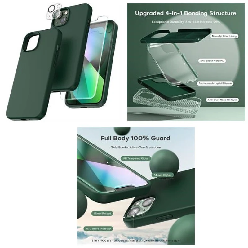 Slim Liquid Silicone Phone Case Iphone 13 6.1 Inch 1