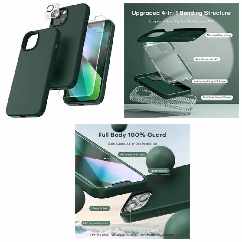 Slim Liquid Silicone Phone Case Iphone 13 6.1 Inch
