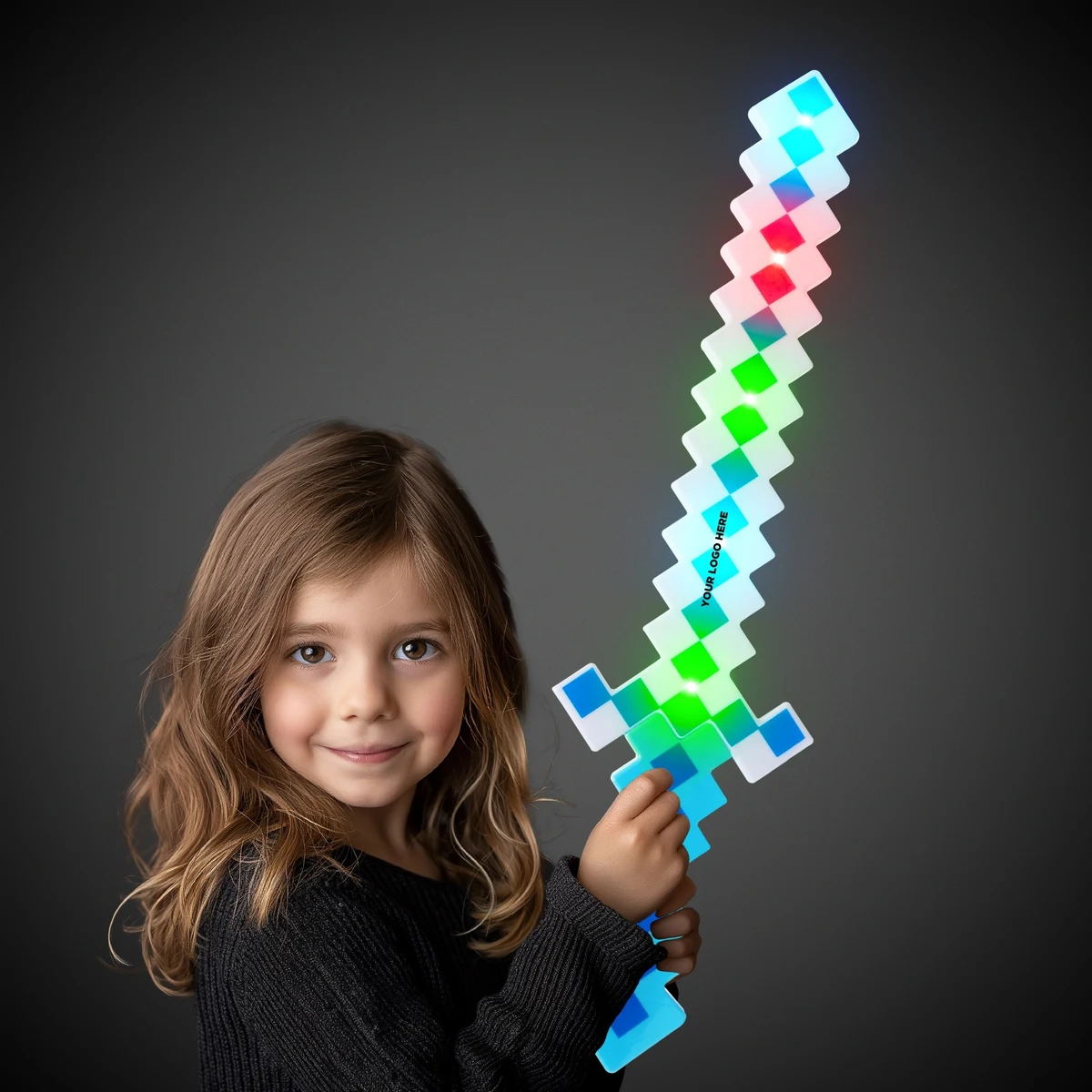 LED Blue Pixel Sword 1