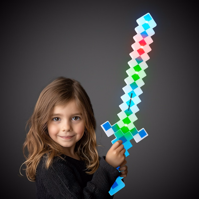 LED Blue Pixel Sword