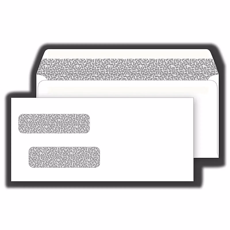 Envelopes, Double Window Confidential, Self Seal