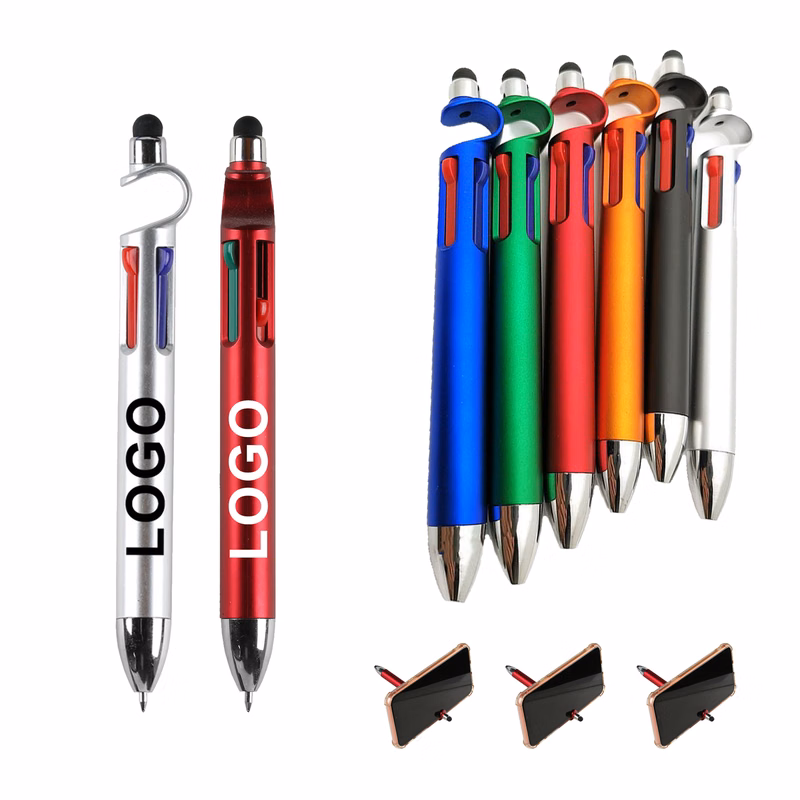 MOQ 20 PCS Multi-Function 4-In-1 Pen With Stylus