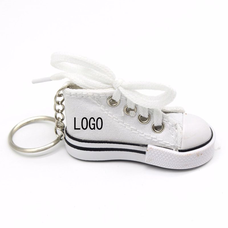 Canvas shoe keychain