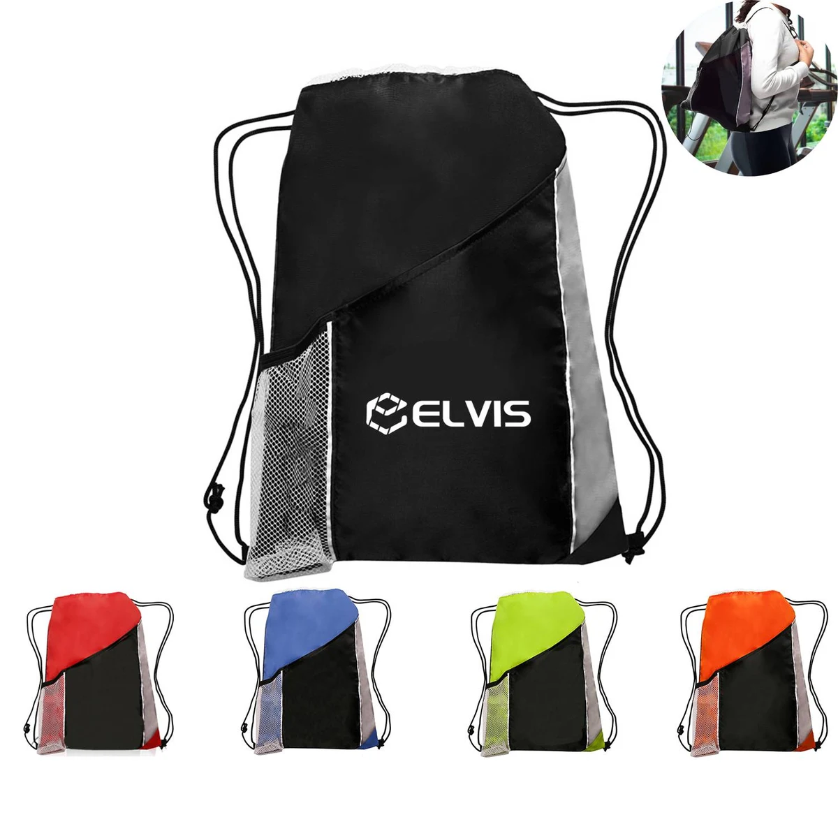 Gym Sports Portable Drawstring Backpack 1