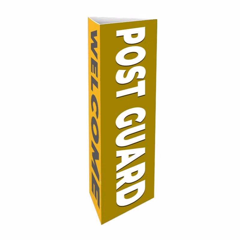 Crash Pole Cover - bollard signs 12.12"W x 56"H