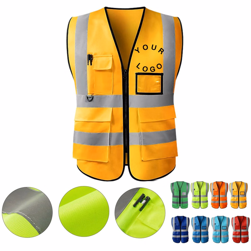 Reflective Polyester Safety Vest For Outdoor Use