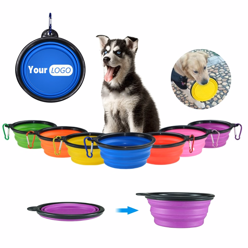 12 OZ Collapsible Pet Dog Bowl with Carabiner