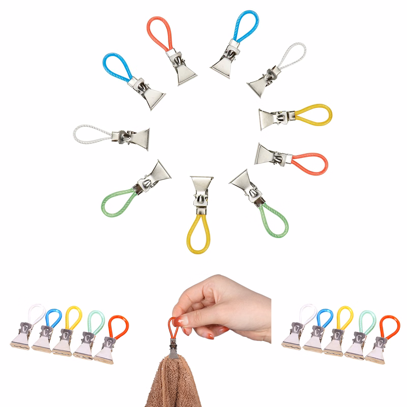 10 pcs Metal Hanging Towels Clips