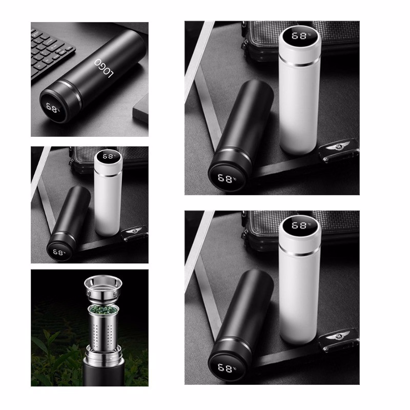 LED Display Stainless Steel Water Bottle