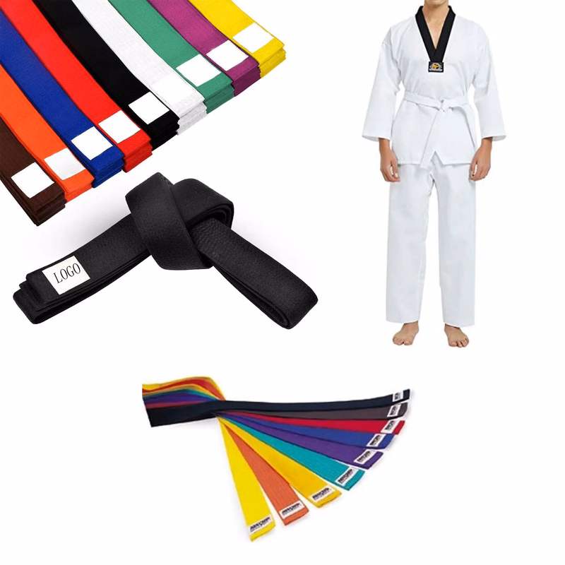 Karate Judo Taekwondo Training Belt Woven Label Logo