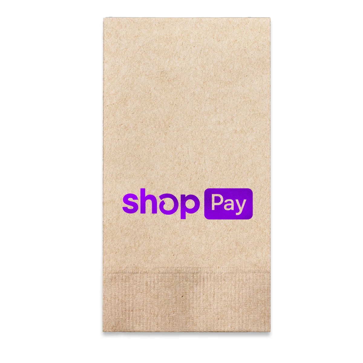 Foil Stamped 2-Ply Kraft Dinner Napkin - 1/8 Fold 1