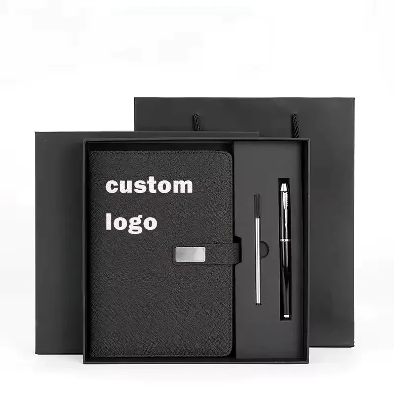 Business Gift Set with Notebook Pen Refill and Gift Bag 1