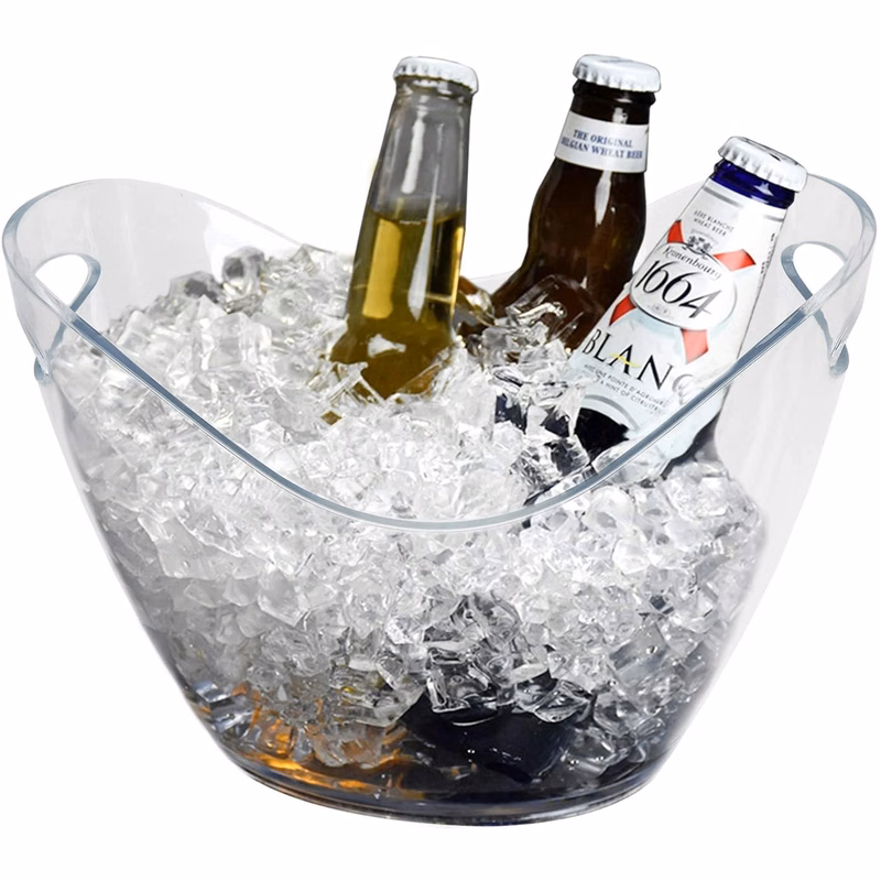 Ice Bucket Clear Plastic 3.5 Liter