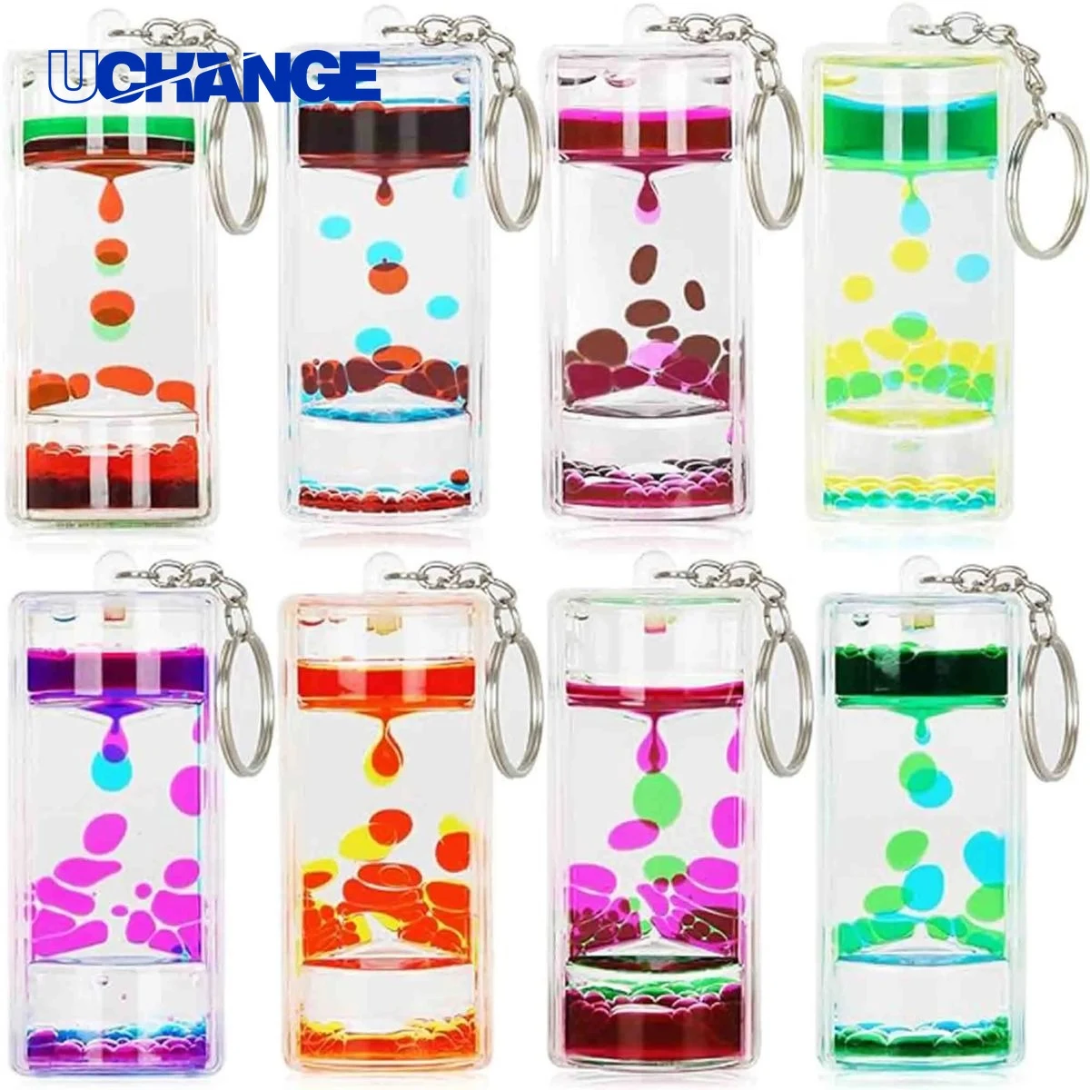 Liquid Motion Hourglass Keychain 1