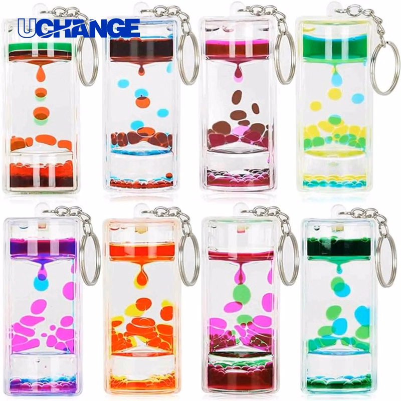 Liquid Motion Hourglass Keychain