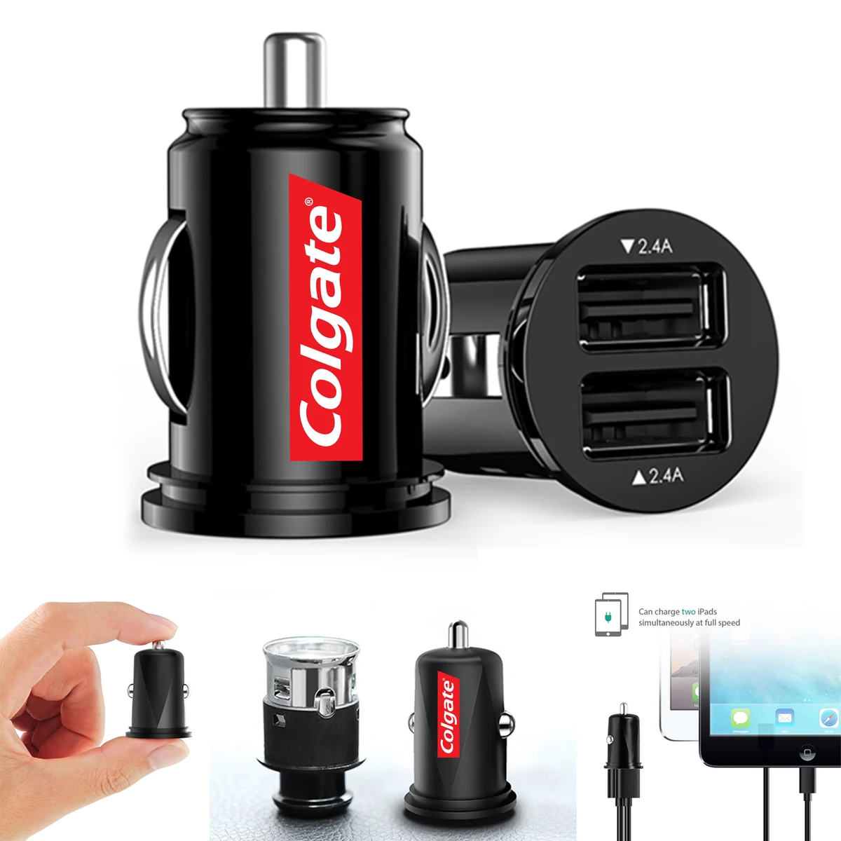 Portable 2 Port USB Car Charger Adapter 1