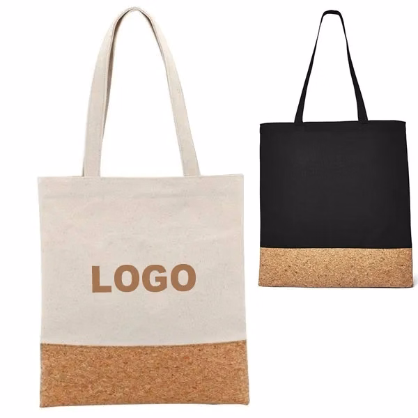 Imprinted Cotton & Cork Convention Tote Bag
