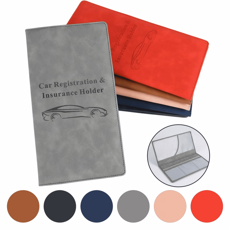 Multi-Slot PU Leather Car Document Wallet