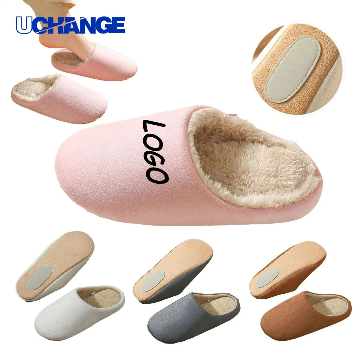 Quiet Soft Bottom Plush Slippers for Home Use 1