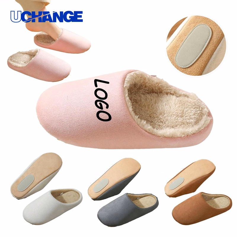 Quiet Soft Bottom Plush Slippers for Home Use