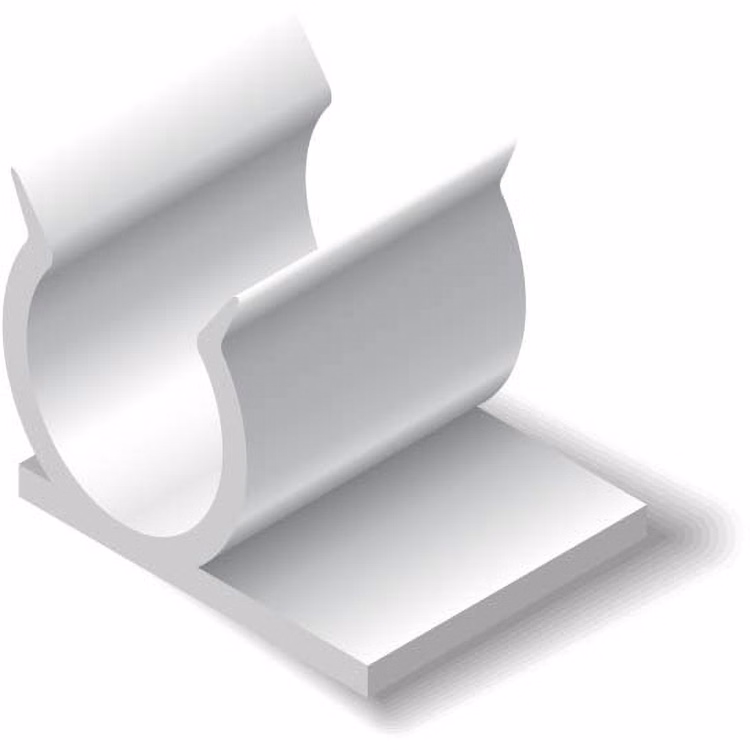 Adhesive White Plastic Pen Clips