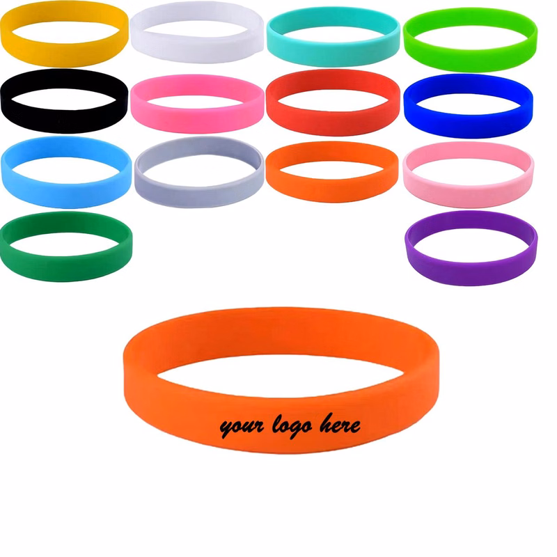 Plain Silicone Wristband  Custom Logo Printing