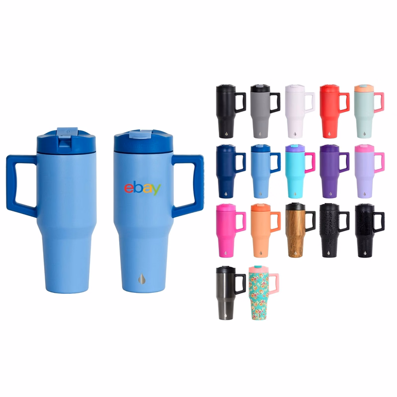 Elemental® Commuter 32oz Stainless Steel Tumbler with Handle and Dual-Function Lid