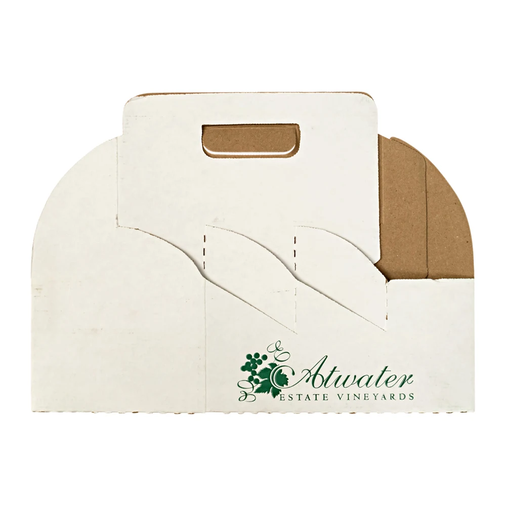 Slant-Cut 6-Bottle Cardboard Tote 1