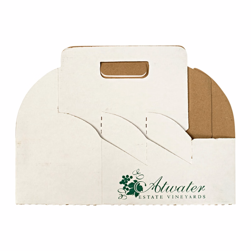 Slant-Cut 6-Bottle Cardboard Tote