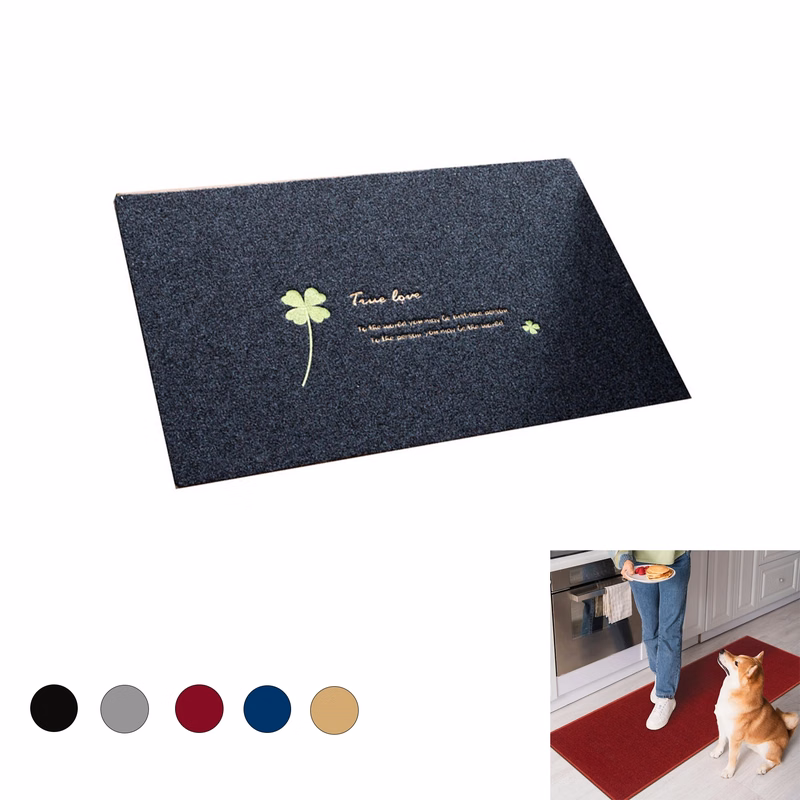 Machine Washable Non-Slip Rubberback Rug Red