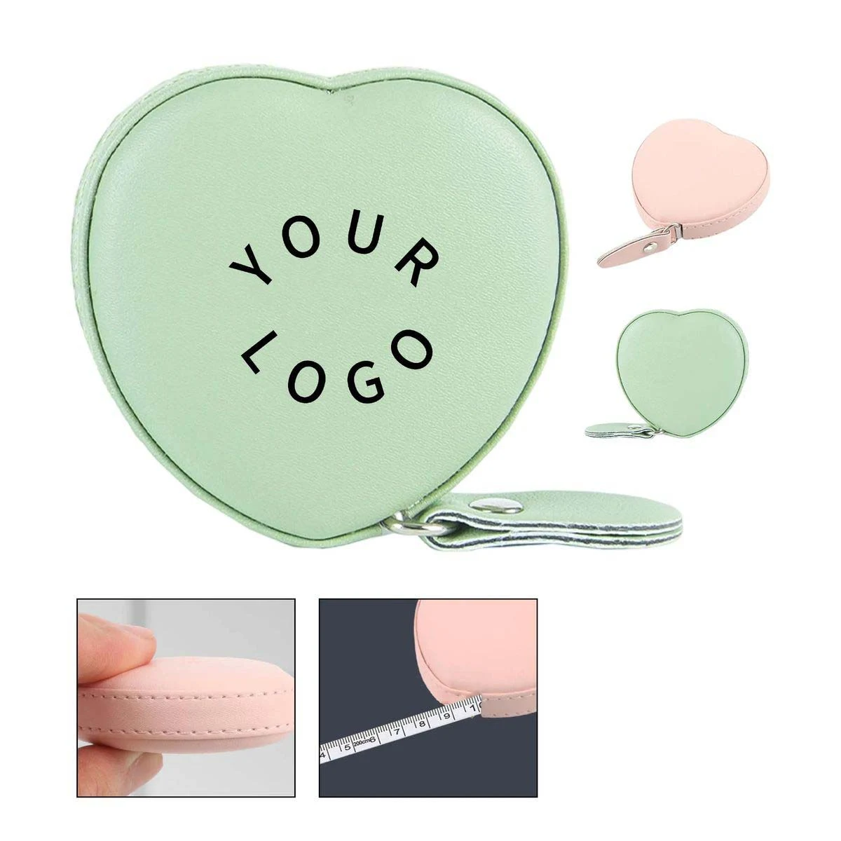 Durable Heart Shaped Measuring Tool with Retractable Tape 1