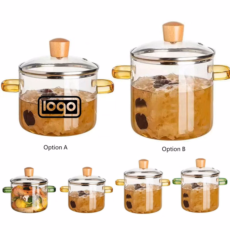 54/78 OZ Clear Glass Simmer Pot w/ Lid