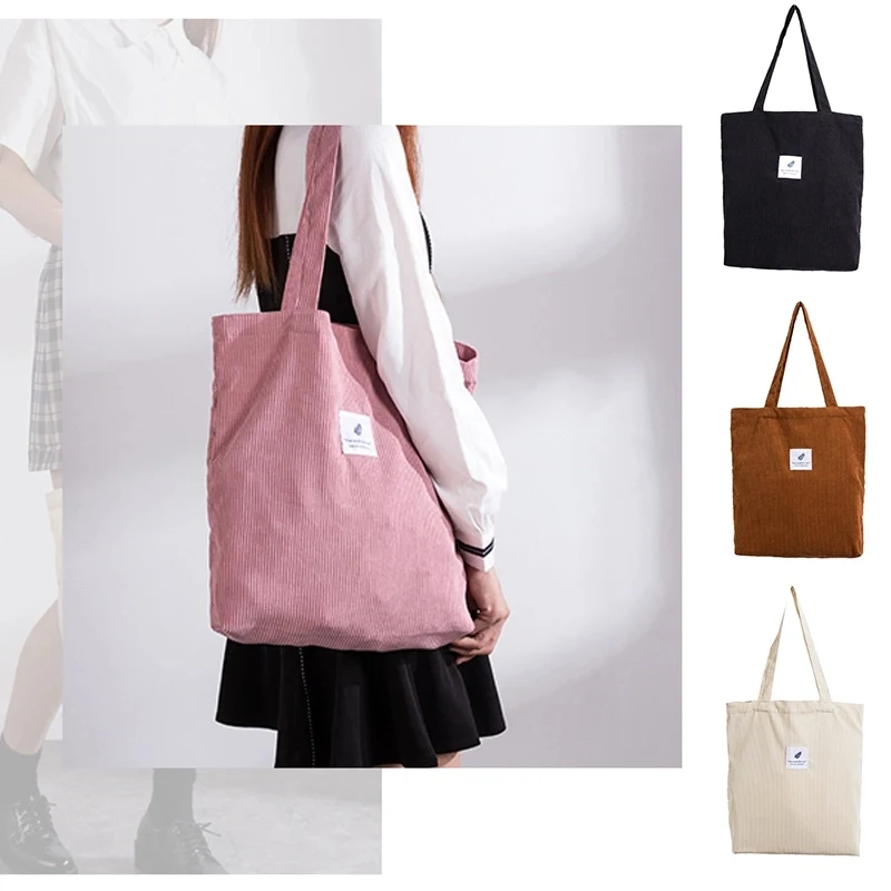 Tote Handbag With Pocket, custom tote bag with logo imprint 1