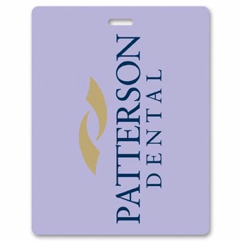 Screen Printed Poly Write-on Tag w/ Flexible Plastic Loop Strap (3.5"x4.5") Rectangle