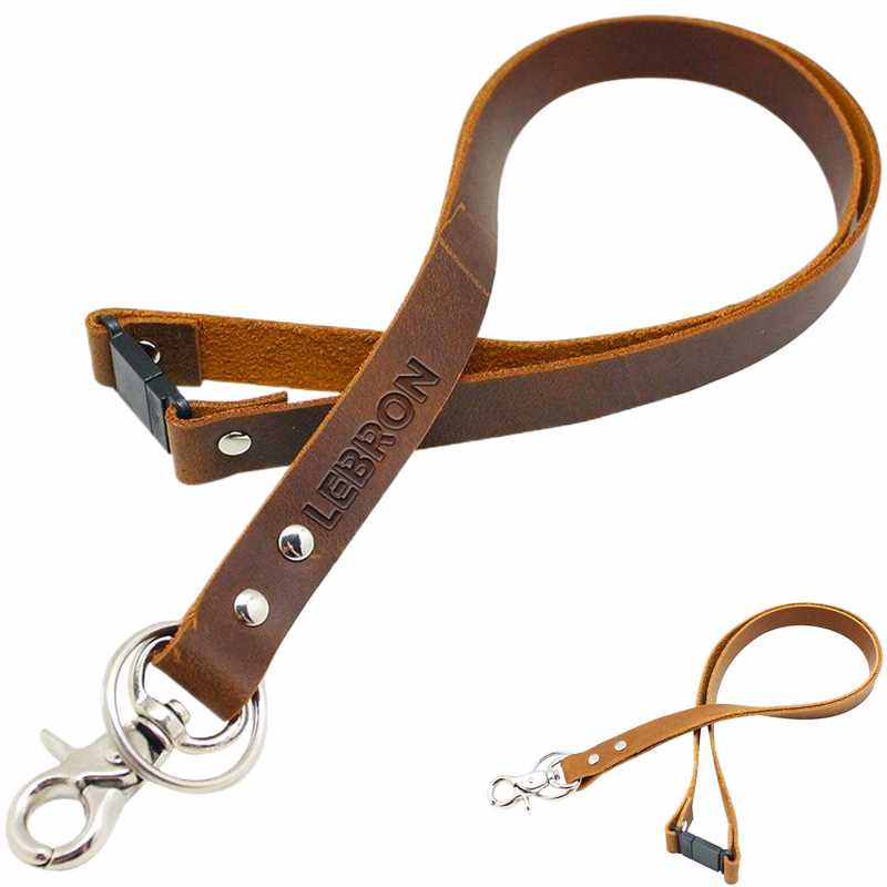 Genuine Leather ID Holder Lanyard