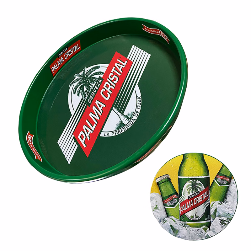 Round Tin Serving Tray