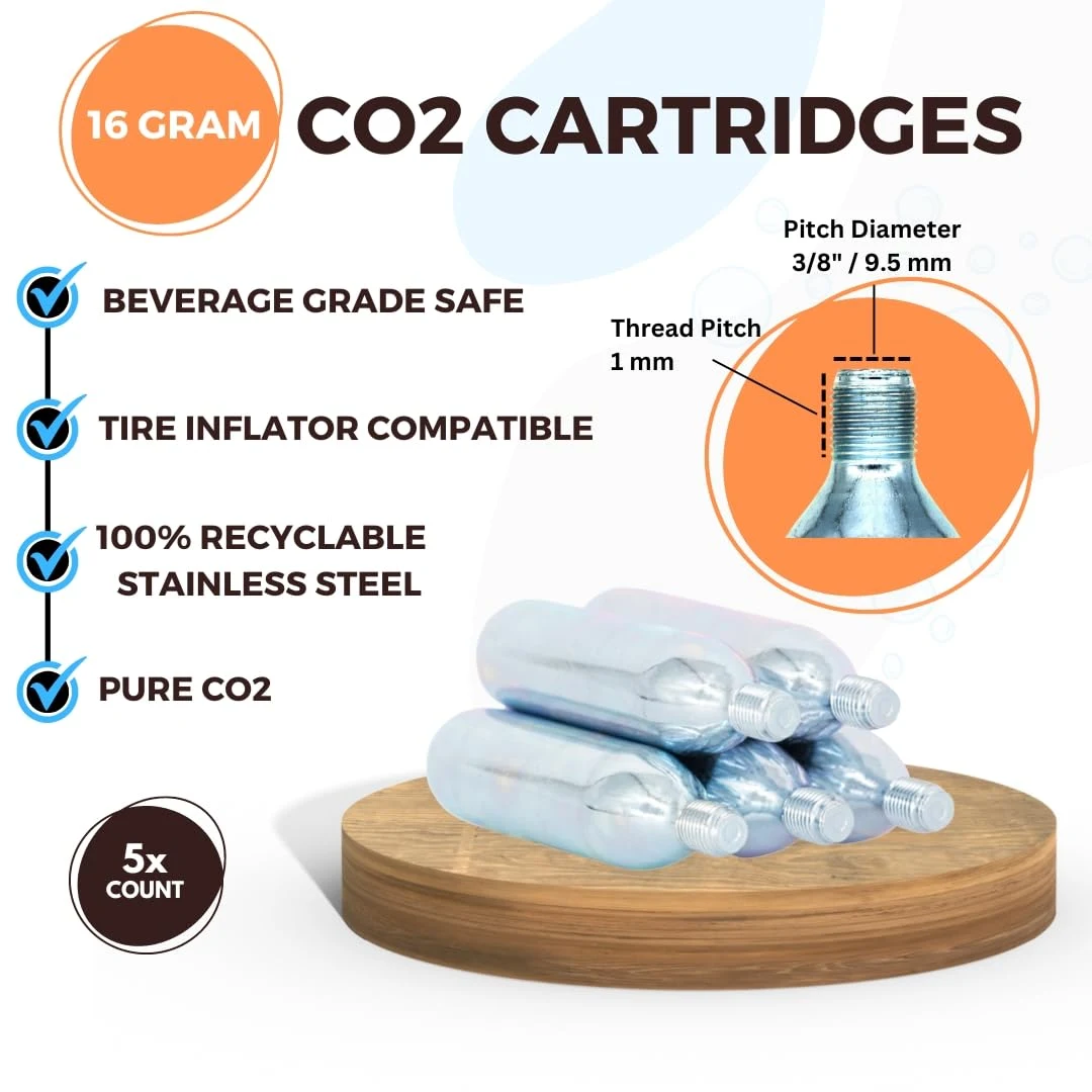 16g Beverage Grade CO2 Cartridges 1