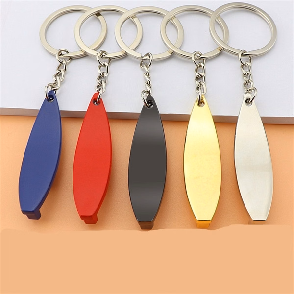 Custom Metal Surfboard Bottle Opener Keychain — Coastal & Beach Brand Gift
