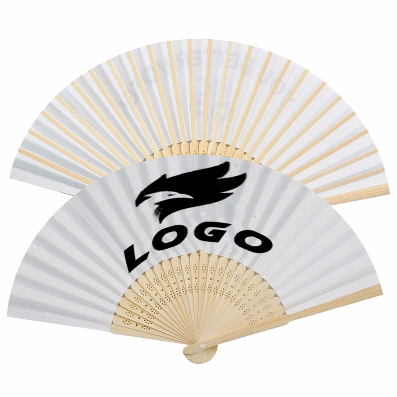 Custom Folding Paper Fan ?C Bamboo Handle Hand Fan