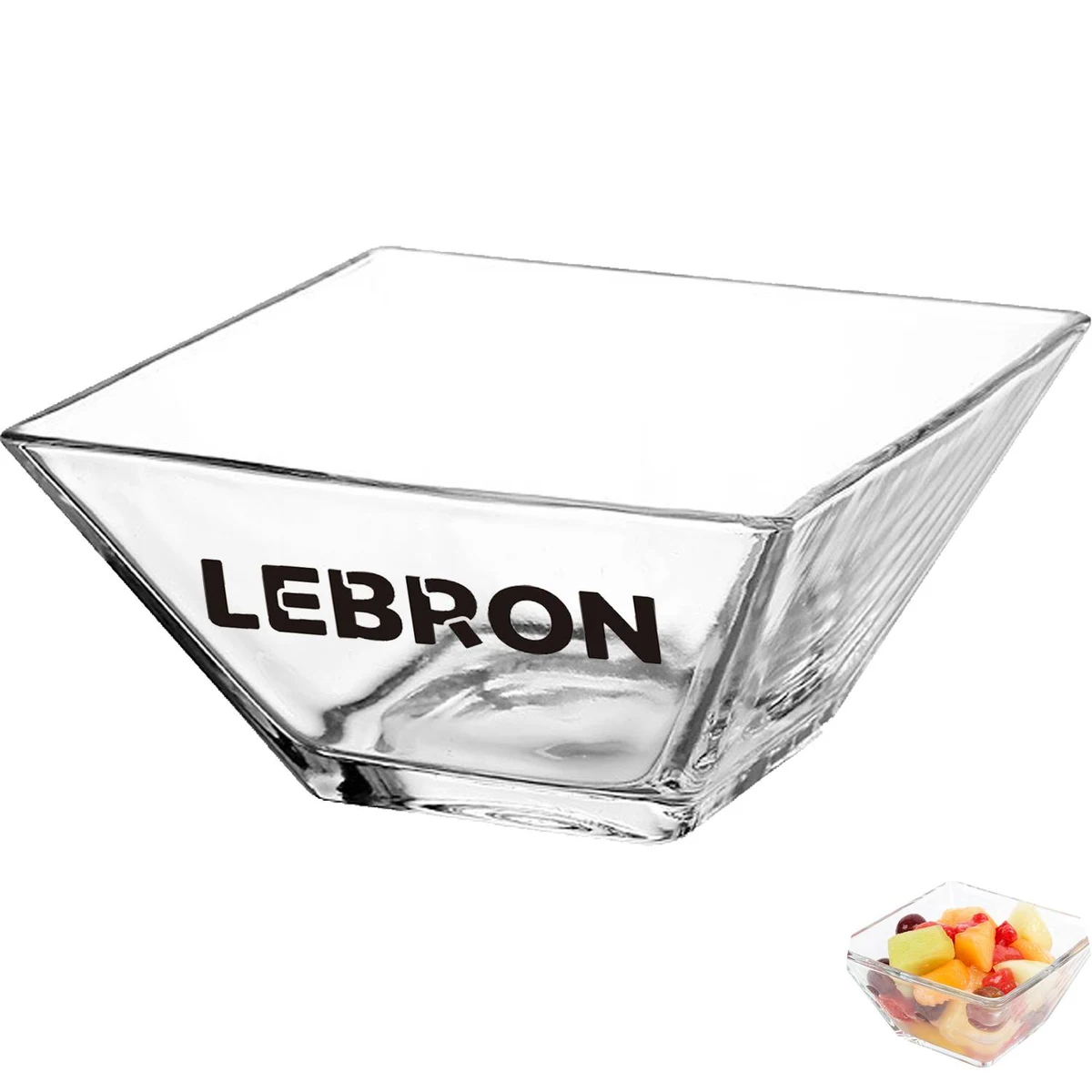 9oz Clear Glass Square Bowl 1