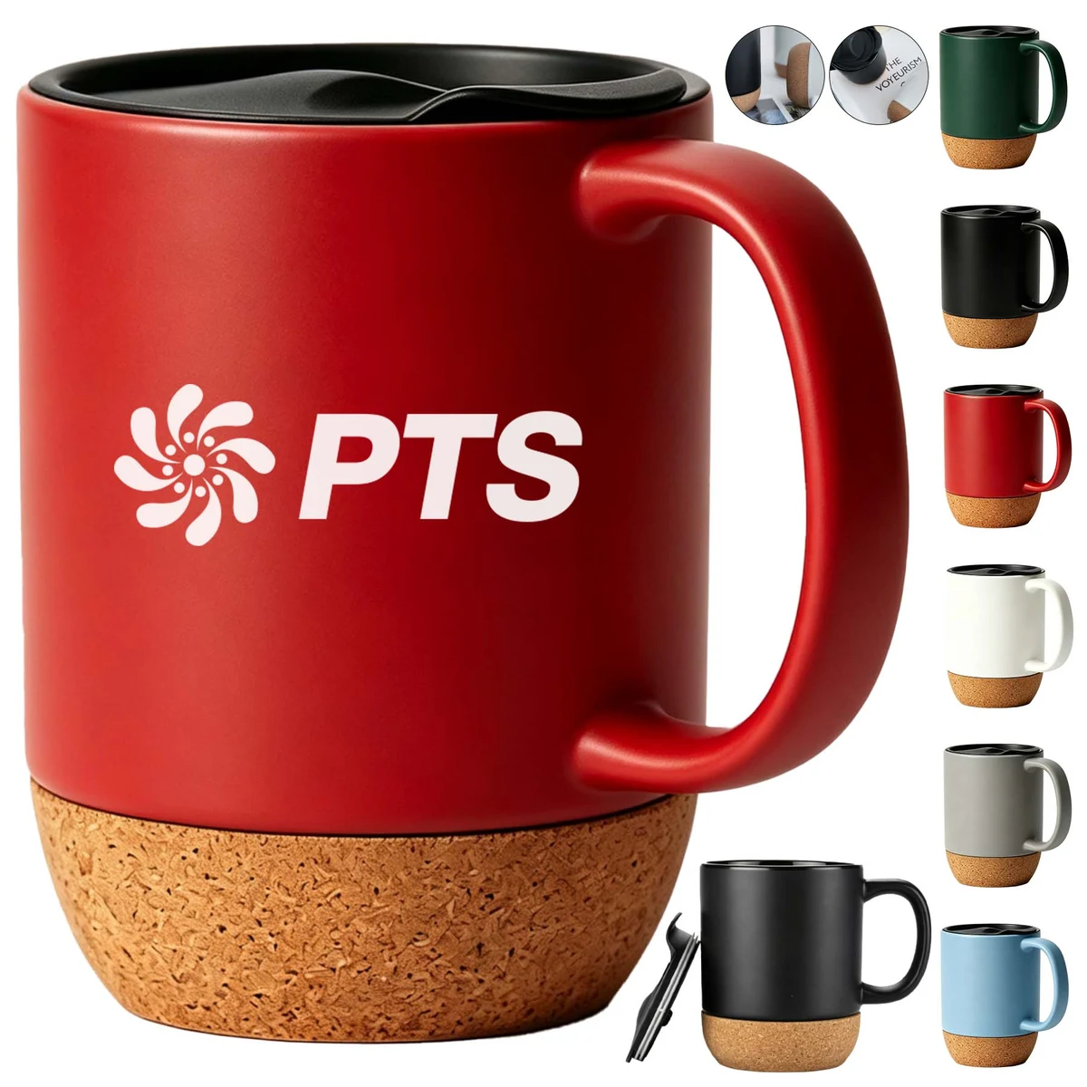 12oz Ceramic Cup 350ml Mug With Lid 1