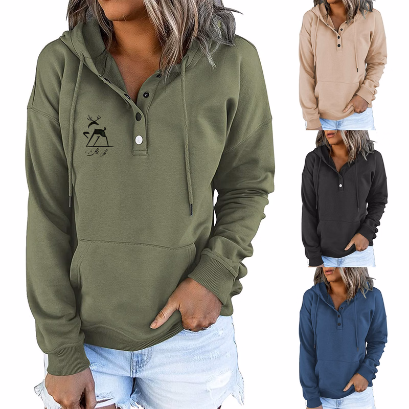 Women's Casual Hoodies Long Sleeve Solid Lightweight Pullove